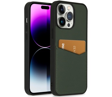Accezz Premium Leather Card Slot Backcover iPhone 14 Pro Max - Groen
