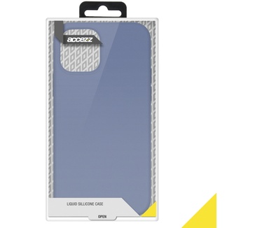 Accezz Liquid Silicone Backcover iPhone 12 (Pro) - Lavender Gray (iPhone 12 Pro, iPhone 12) Paars