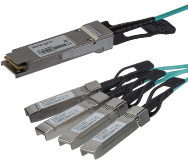 Startech.com QSFP+ optische Breakout kabel actief Cisco QSFP-4X10G-AOC3M compatibel 3m Zwart