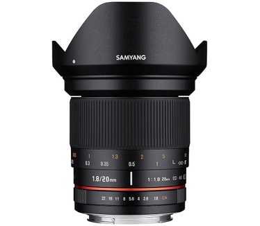 Samyang Optics 20mm F1.8 ED AS UMC