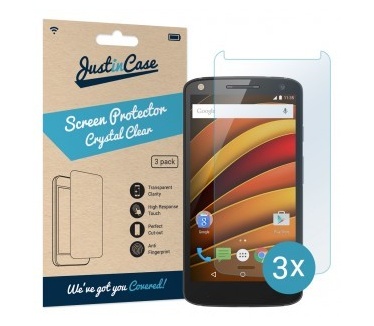 Just in Case Screen Protector Motorola Moto X Force - 3 stuks - Crystal Clear