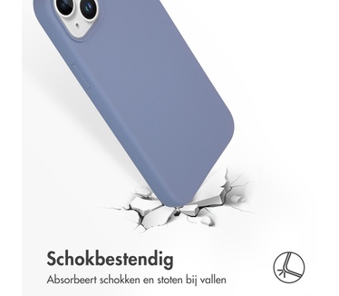 Accezz Liquid Silicone Backcover met MagSafe iPhone 15 Plus - Lavender Grey
