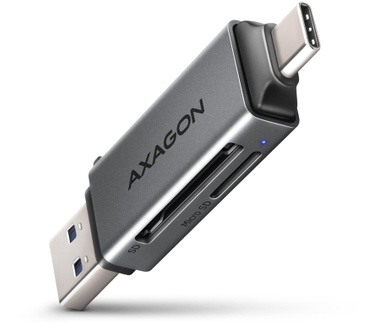 Axagon CRE-DAC USB-C+ USB-A 5 Gbps MINI card reader 2-slot & lun SD/microSD