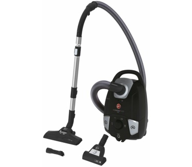 Hoover H-Energy 300 HE320PET 011 Cylinder Stofzuiger, Met snoer, 850W, Zak Capaciteit 3.5 L, Gemakkelijk verplaatsbaar, All Floors Borstel, Mini Pet Turbo Borstel, Zwart