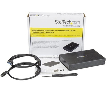 Startech.com Schijf behuizing voor 2.5" SATA SSD /HDD USB 3.1 (10Gbps) USB-A, USB-C