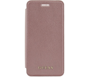 Guess IriDescent Book Case voor Apple iPhone X (5,8") - Roségoud Rosé Goud