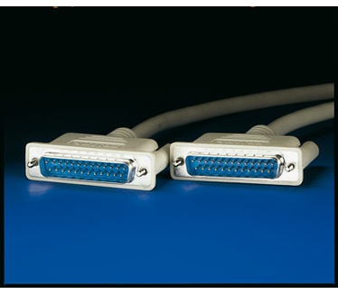 Actebis RS-232 cable, D25 M/M, 4.5m, moulded, 25 wires