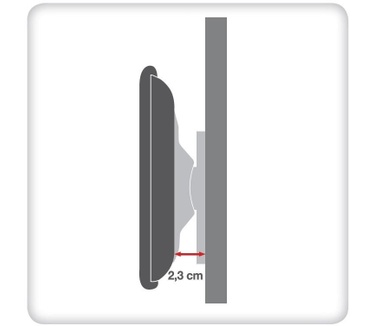 Techly Wall Mount Fixed Slim LED TV LCD 40-65 Black" ICA-PLB 140L