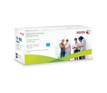 Xerox Cyaan toner cartridge. Gelijk aan HP CE741A. Compatibel met HP Colour LaserJet CP5225