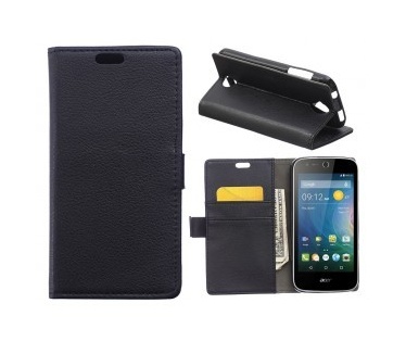 qMust Acer Liquid Z330 / M330 Wallet Case - hoesje met stand - Black