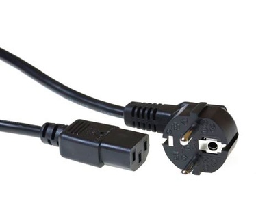 Advanced Cable Technology 230V aansluitkabel  schuko male (haaks) - C13 zwart