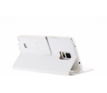 Luxe Lederen Bookcase hoesje voor de Samsung Galaxy Note 4 - Wit (Galaxy Note 4) Wit