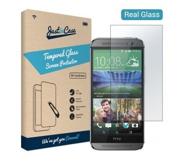 Just in Case Tempered Glass HTC One M8 en One M8s - Arc Edge