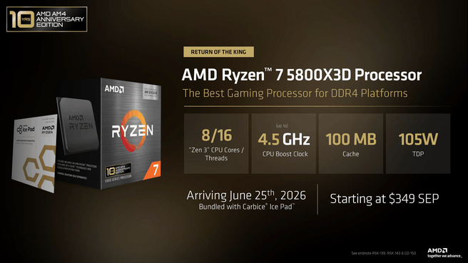AMD Ryzen 5800X3D 10th Anniversary