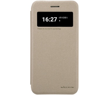 Nillkin New Sparkle S-View Book Case voor LG K10 (2017) - Goud Goud