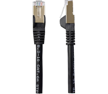 Startech.com CAT6a kabel snagless RJ45 connectors koperdraad stp kabel 1,5 m zwart Zwart