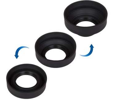 Caruba Rubberen Zonnekap 3in1 58mm