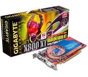 Gigabyte Radeon X800 XT 256MB DDR (PCI-e, DVI),  GV-RX80T256V