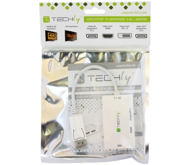 Techly IADAP DP-COMBOF3 Wit