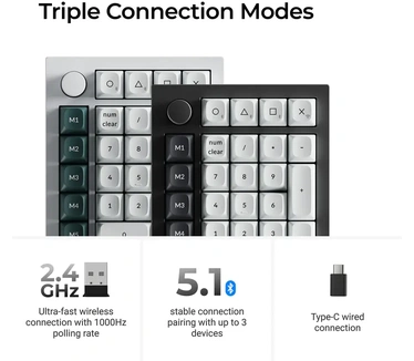Keychron Q0 HE QMK Wireless Custom Number Pad Gateron Double-Rail magnetic Nebula Switch