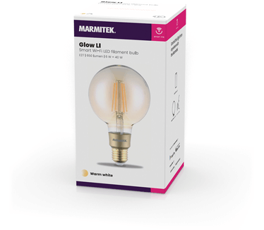 Marmitek GLOW LI - Smart Wi-Fi LED filament bulb L - E27 | 650 lumen | 6 W = 40 W