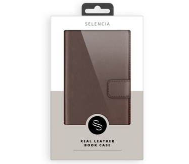 Selencia Echt Lederen Bookcase Samsung Galaxy A54 (5G) - Bruin