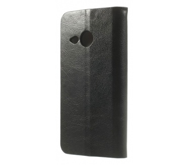 Kees Lederlook Portemonnee Hoesje HTC One Mini 2 - Zwart