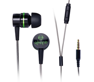 GranVela URBANFUN Dual Symphonic-Driver In-ear Headphones Hybrid Balanced Armature+Dynamic Earphones with Microphone (Groen, Zwart)
