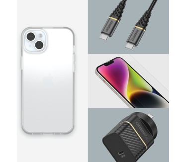 Otterbox React Series voor iPhone 15 Plus, Clear (iPhone 15 Plus) Transparant