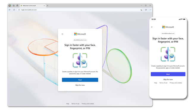Microsoft-inlogscherm passkey instellen
