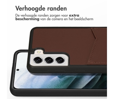 Accezz Premium Leather Card Slot Backcover Samsung Galaxy S21 - Bruin