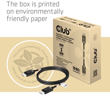 Club 3D DisplayPort 2.1 DP80 1.2m Zwart