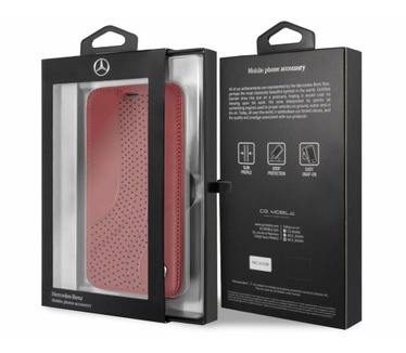 Mercedes-Benz Originele Upward Wave Bookcase voor de Apple iPhone X / XS - Rood  Rood