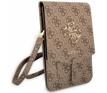 Guess 4G Metal Logo Heuptas met Riem (Scherm tot 7 Inch) - Bruin Bruin