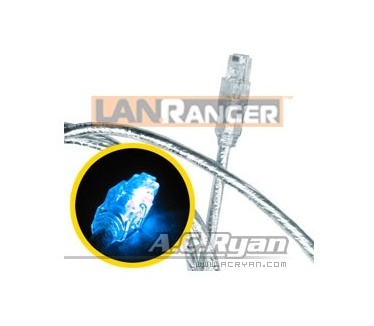 AC Ryan ACR-LR2544 LAN.Ranger UTP Kabel Cat 6 (5m UV Zilver,  Blauwe LED)