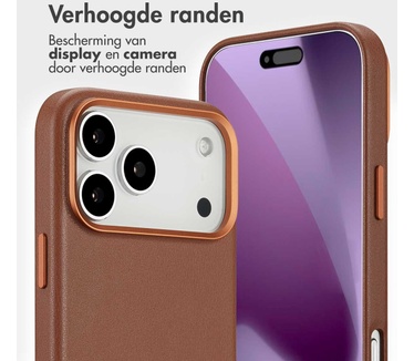 Accezz Leather Bookcase 2-in-1 met MagSafe