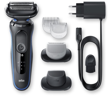 Braun Series 5 50-B1620s Elektrisch Scheerapparaat, 2 EasyClick-opzetstukken, Blauw