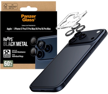 PanzerGlass PanzerGlass® Hoops® Black Camera Lens Protector iPhone 17 Pro | iPhone 17 Pro Max | iPhone 16 Pro | 16 Pro Max