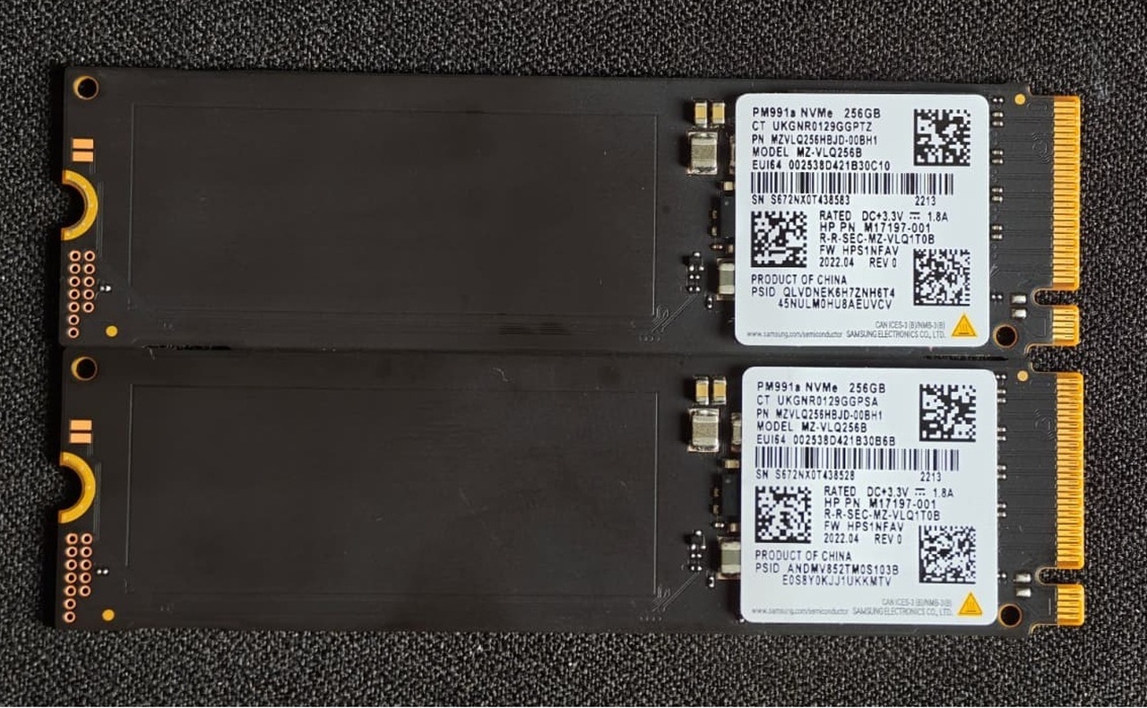 2 stuks 256gb NVME SSD Samsung PM991a aangeboden - Vraag & Aanbod