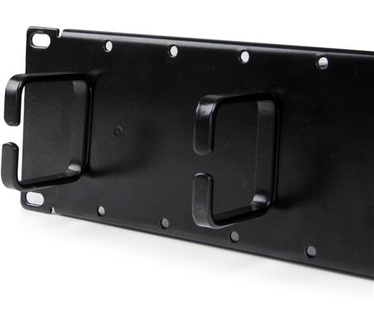 Startech.com 2U tweezijdig horizontaal kabelpaneel met vingergoot & D-ringhaken