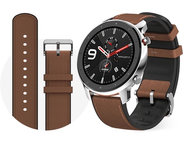 Amazfit GTR 47mm RVS behuizing RVS (Bruin)