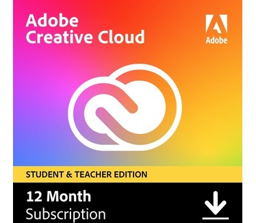 Adobe Creative Cloud, Alle Apps, 1 jaar, 100GB opslag, Studenten en Docenten
