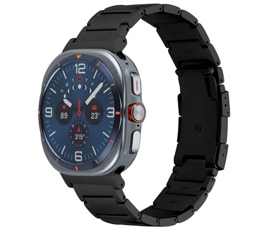Accezz Mat Titanium bandje Samsung Galaxy Watch Ultra 2 (2026) / Ultra (2024/2025) - Zwart