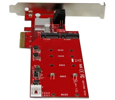 Startech.com 2x M.2 NGFF SSD RAID controller kaart met 2x SATA III poorten PCIe