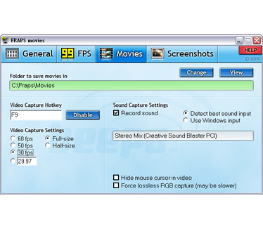 Fraps 3.0.0 screenshot