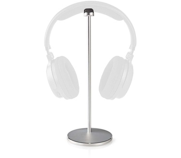 Nedis Standaard voor Koptelefoon - Aluminium Ontwerp - Antislipvoetjes - 98 x 276 mm - Zilver (HPST200AL)