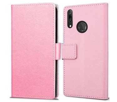 qMust Huawei Y7 2019 Wallet Hoesje Roze
