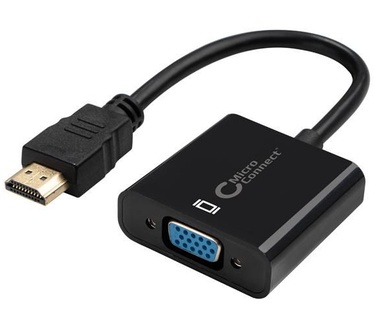 Microconnect HDMI - VGA m/f Zwart