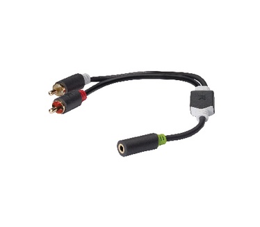 Konig 1 m, 3.5 mm female/2 x RCA male