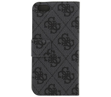 Guess Originele Monogram Folio Bookcase Hoesje - Grijs voor de iPhone 6 Plus / 6S Plus Zwart